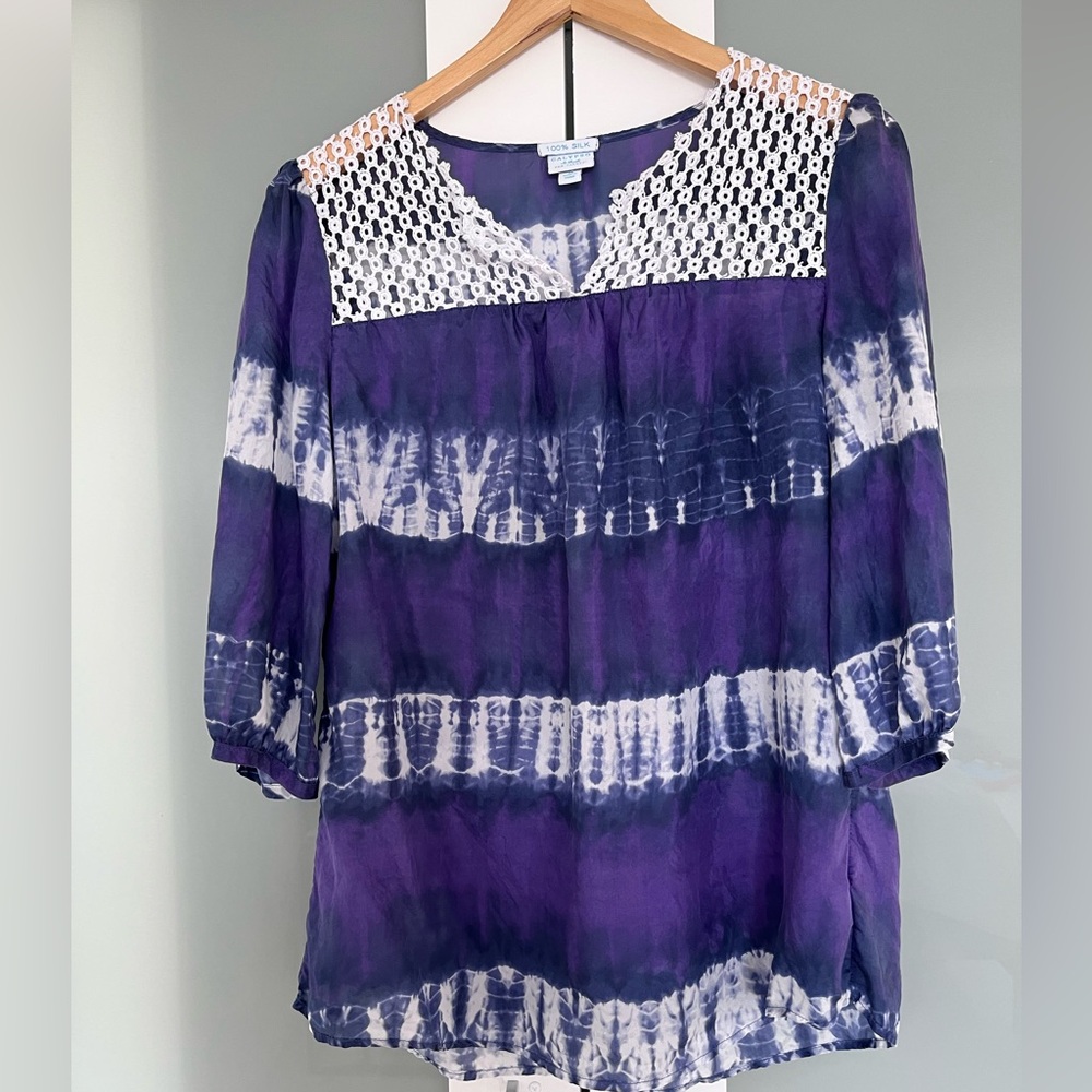 Calypso St. Barth tie dyed silk blouse